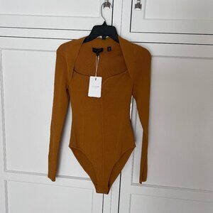 Ted Baker Sweat heart neckline sweater bodysuit, Size 1